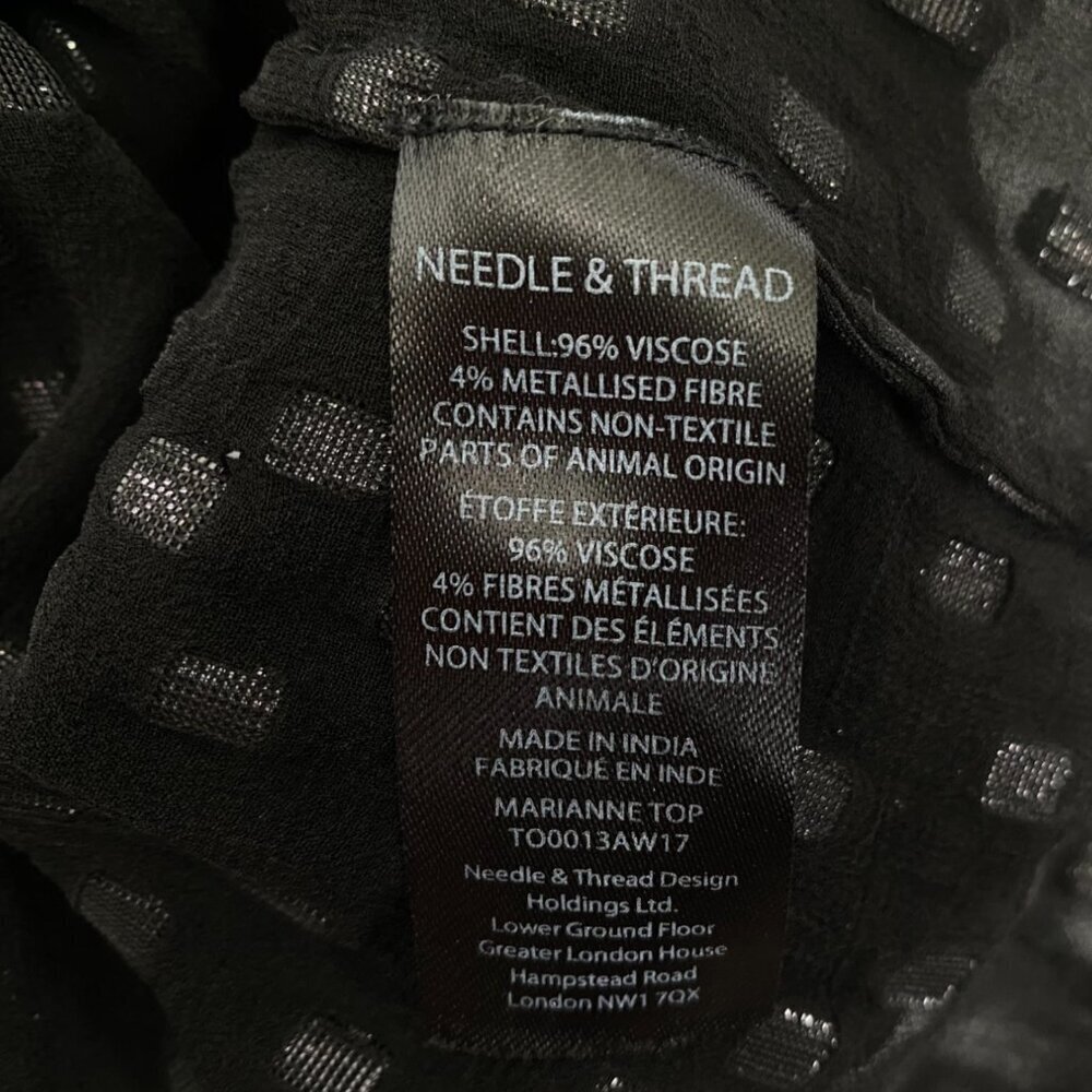 Needle & Thread sheer metallic top - Picture 9 of 12